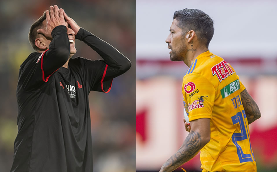 Chaco Giménez y Javier Aquino. (Foto: Mexsport)