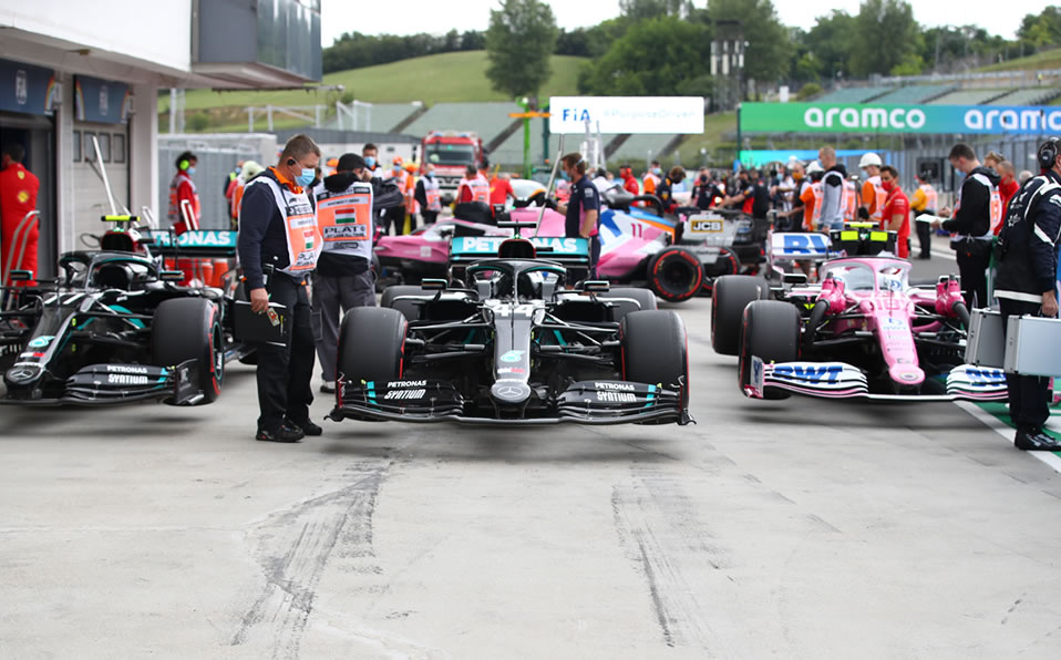 En la parrilla final de la pole. (AFP)