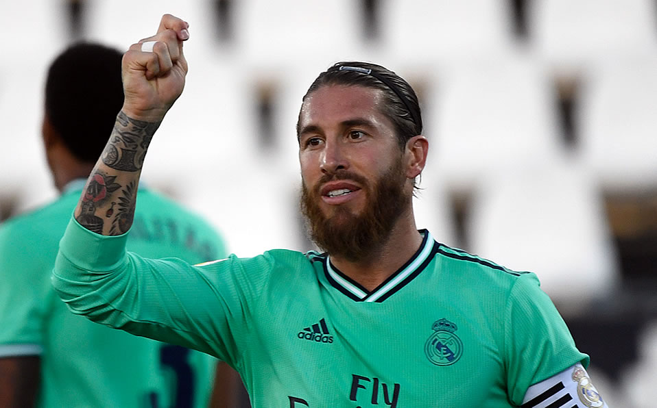 Sergio Ramos es el segundo máximo goleador del Madrid esta temporada. (AFP)