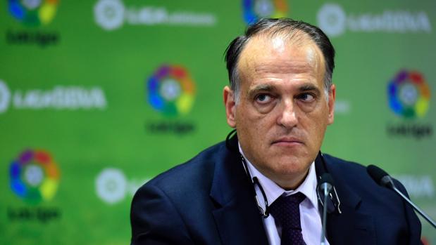 Javier Tebas, presidente de LaLiga. Foto: AFP