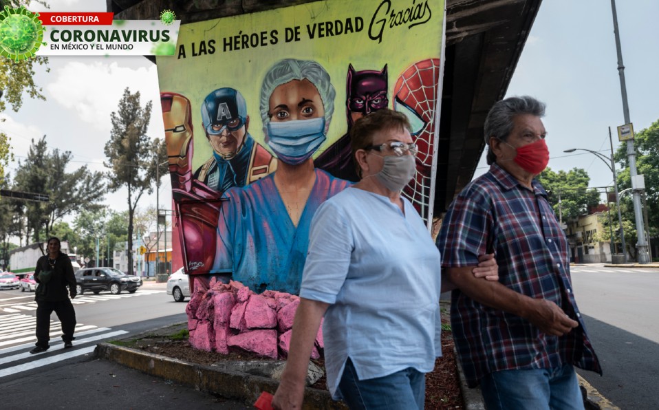 Imagen tomada en la Ciudad de México. La pandemia sigue presente en el país. Foto: AFP