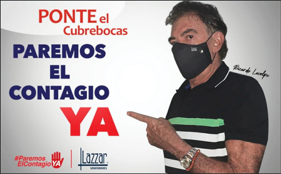 La Volpe aportó su granito de arena en esta pandemia. (Foto: @RicardoLaVolpeG)