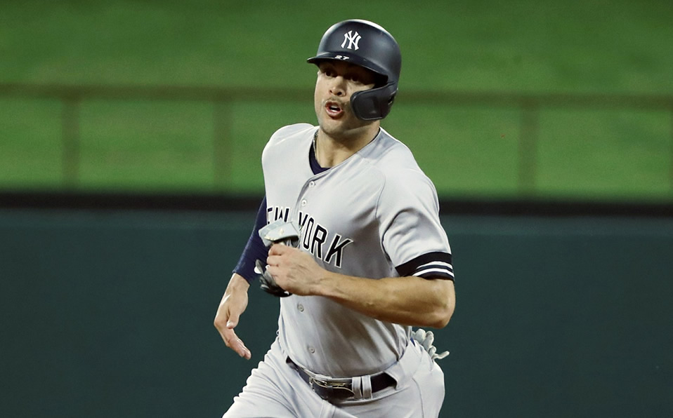Stanton junto a Judge ocupan el top 10 de home runs más fuertes. (Foto: AP)