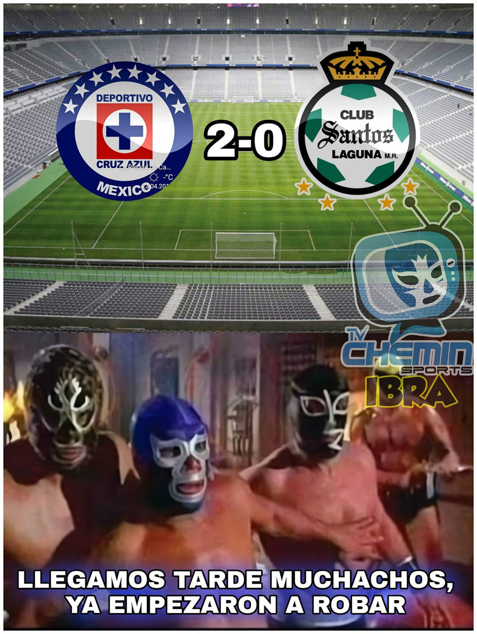 ¡Hasta Blue Demon llegó tarde al robo en el Azteca!