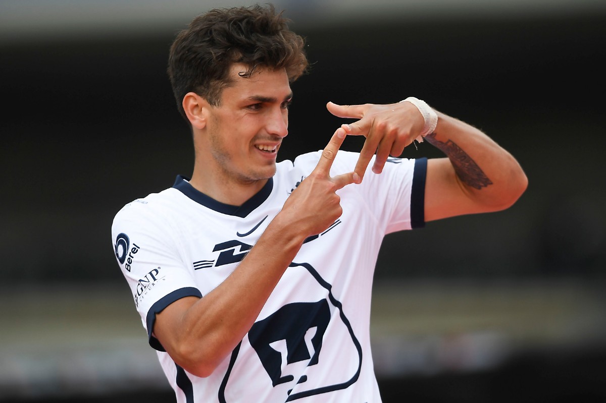 Juan Ignacio Dinenno suma dos goles con los felinos en este Guard1anes 2020. FOTO: Imago7.