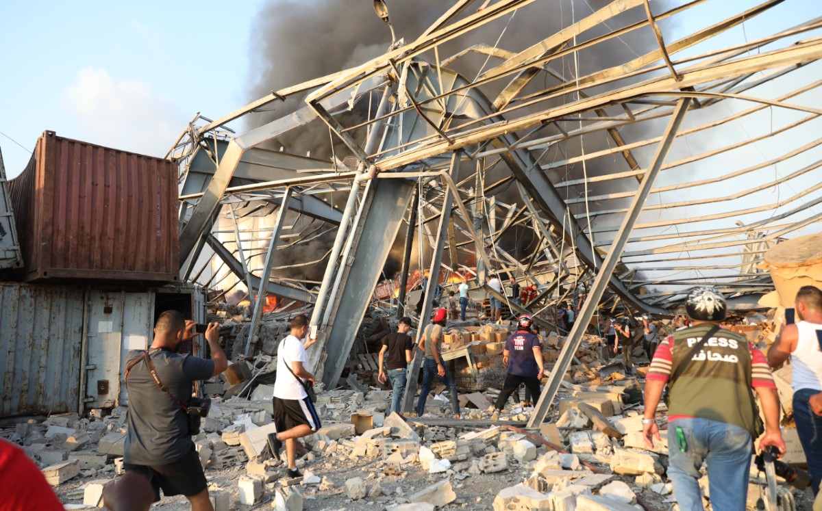 Imágenes de los daños ocurridos en Beirut debido a la fuerte explosión, Foto: AFP