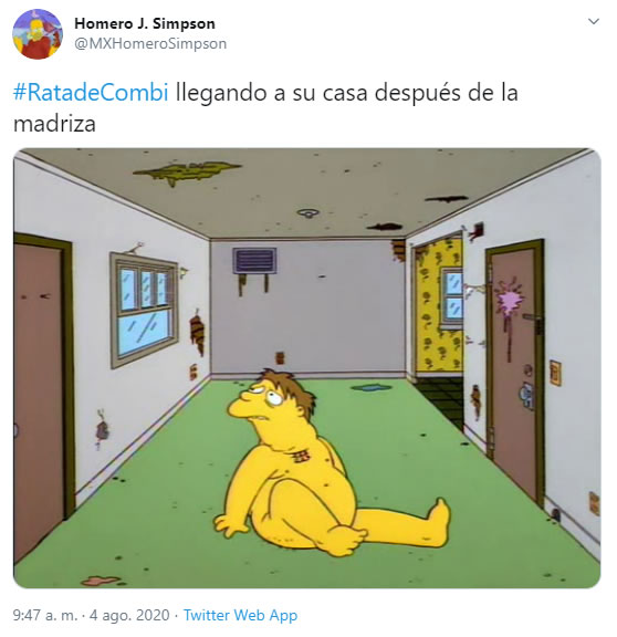 Al ratero de la combi lo dejaron desnudo en el pavimento luego de la golpiza.