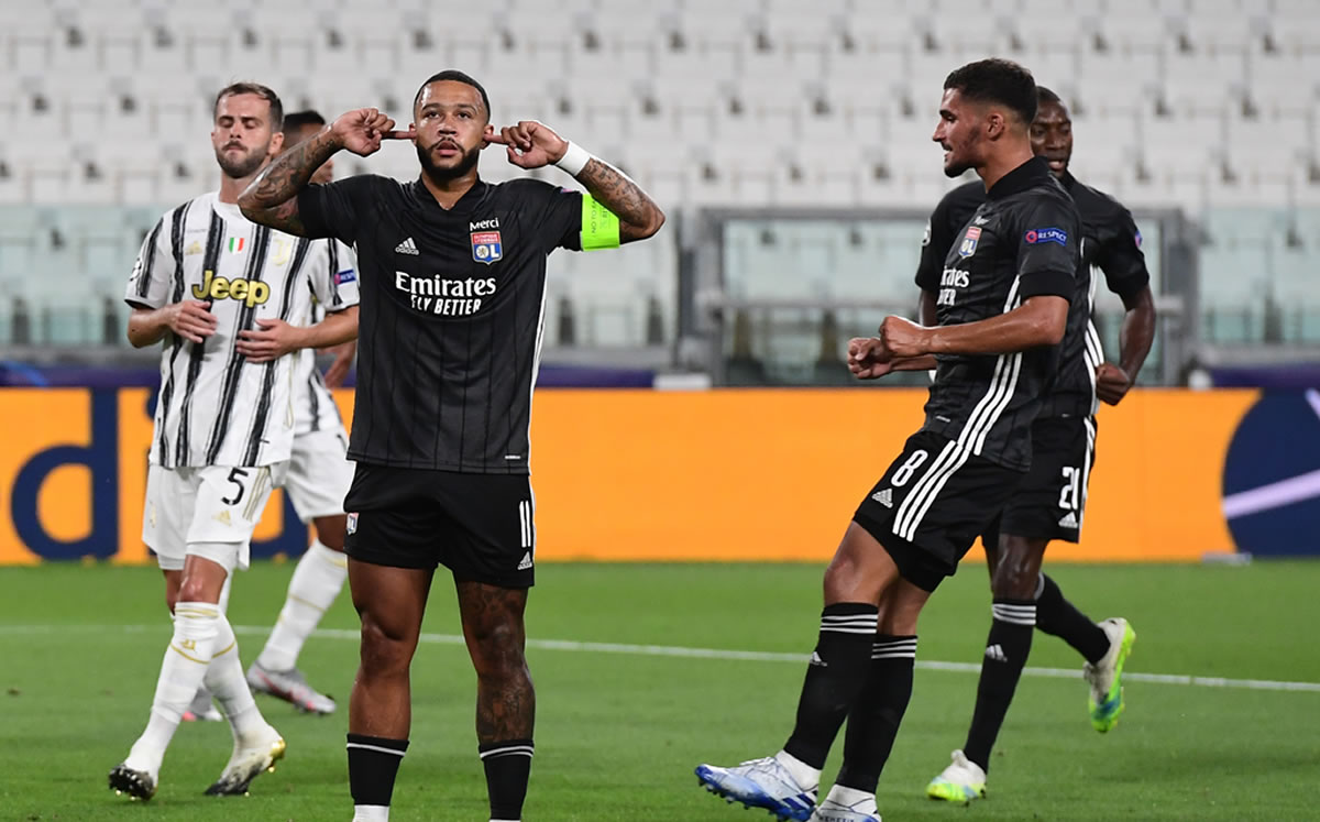 La celebración de Depay. (AFP)