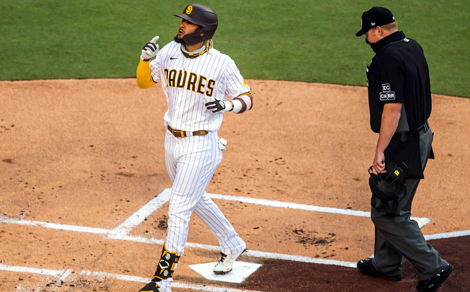 Tercera vez que Tatis Jr. pega home run para abrir juegos consecutivos. (Foto: @Padres)