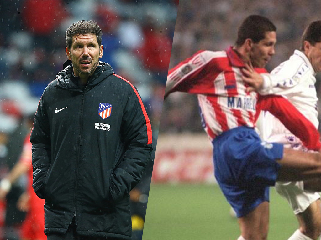 El Cholo Simeone se dejó la piel por el Atleti con los botines y lo llevó a una nueva dimensión en el banquillo. (Imago7 | EFE)