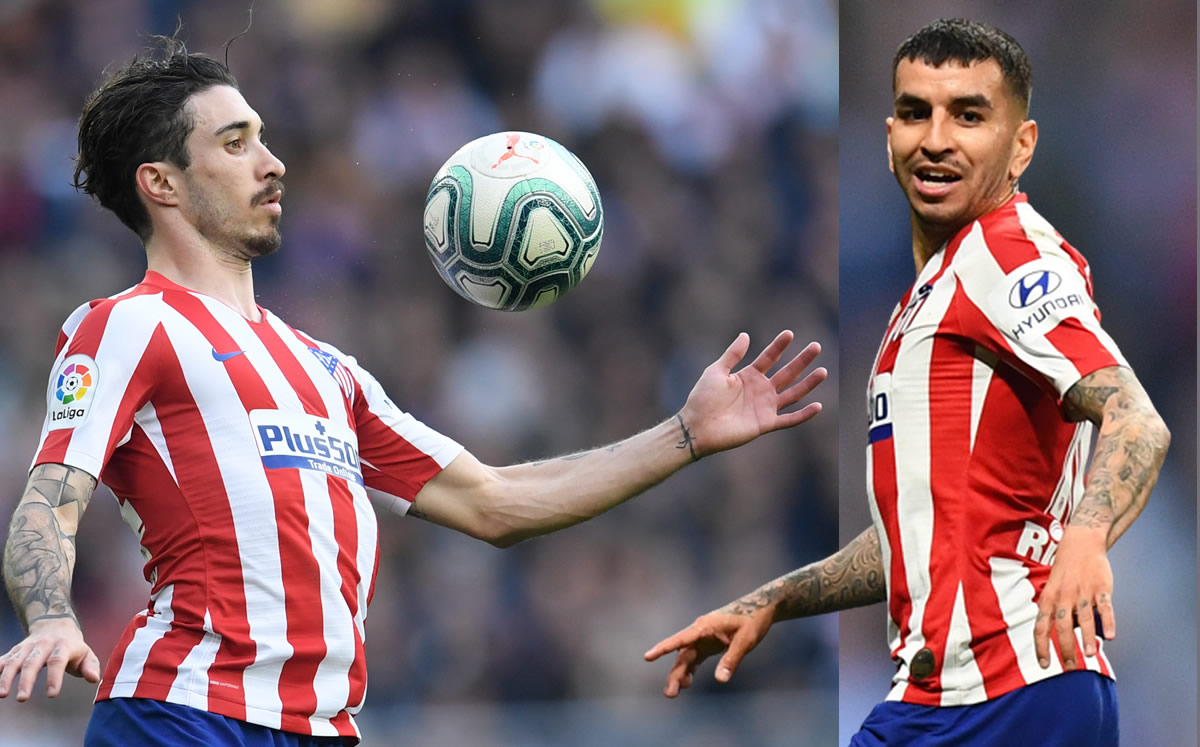Sime Vrsaljko y Ángel Correa. (Foto: AFP)