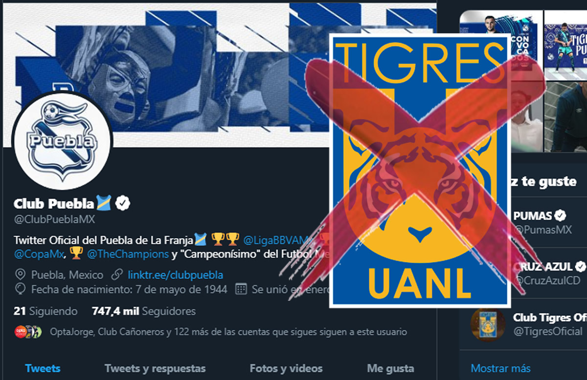 ¡Llevaditos! Puebla y otros equipos se burlan de Tigres en Twitter