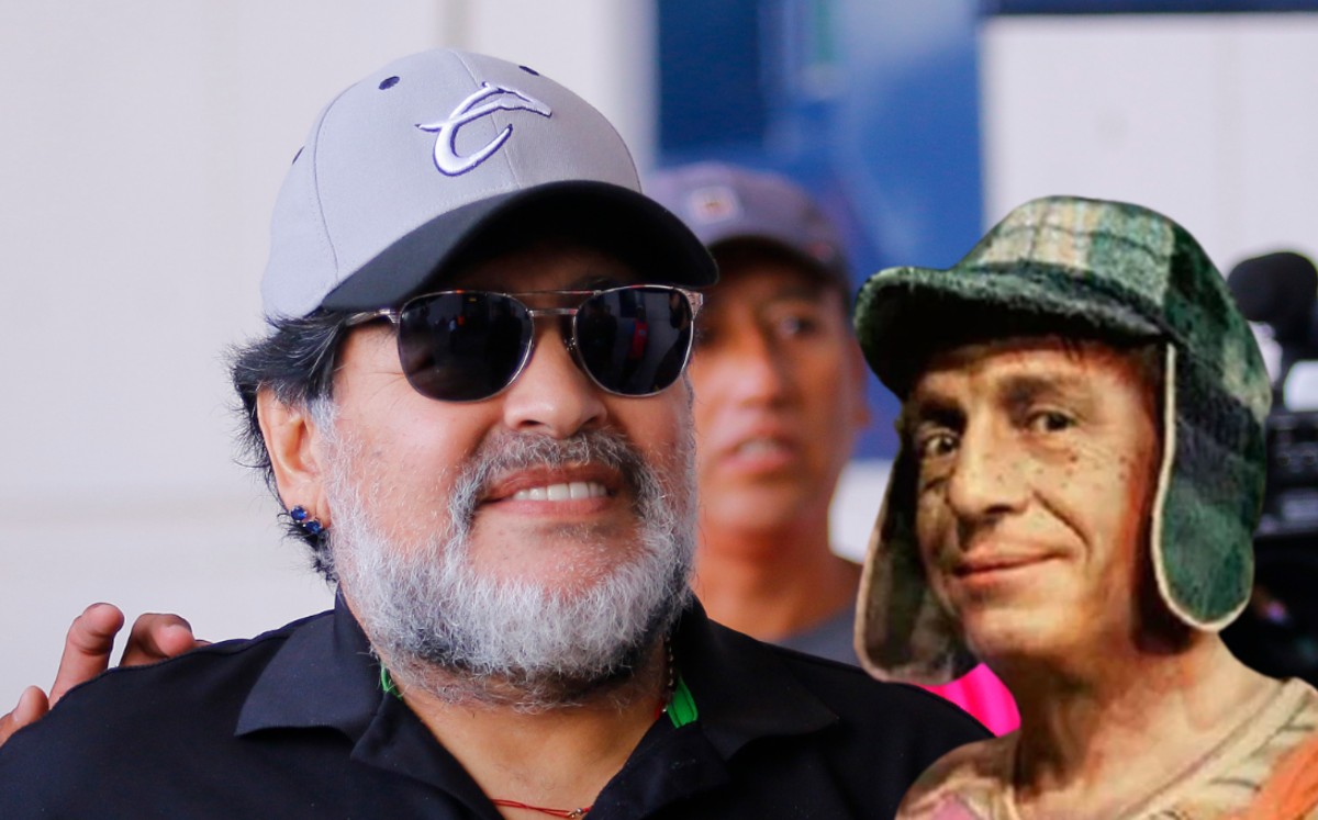 Maradona fue un fiel seguidor del trabajo de Roberto Gómez Bolaños. FOTO: Imago7.