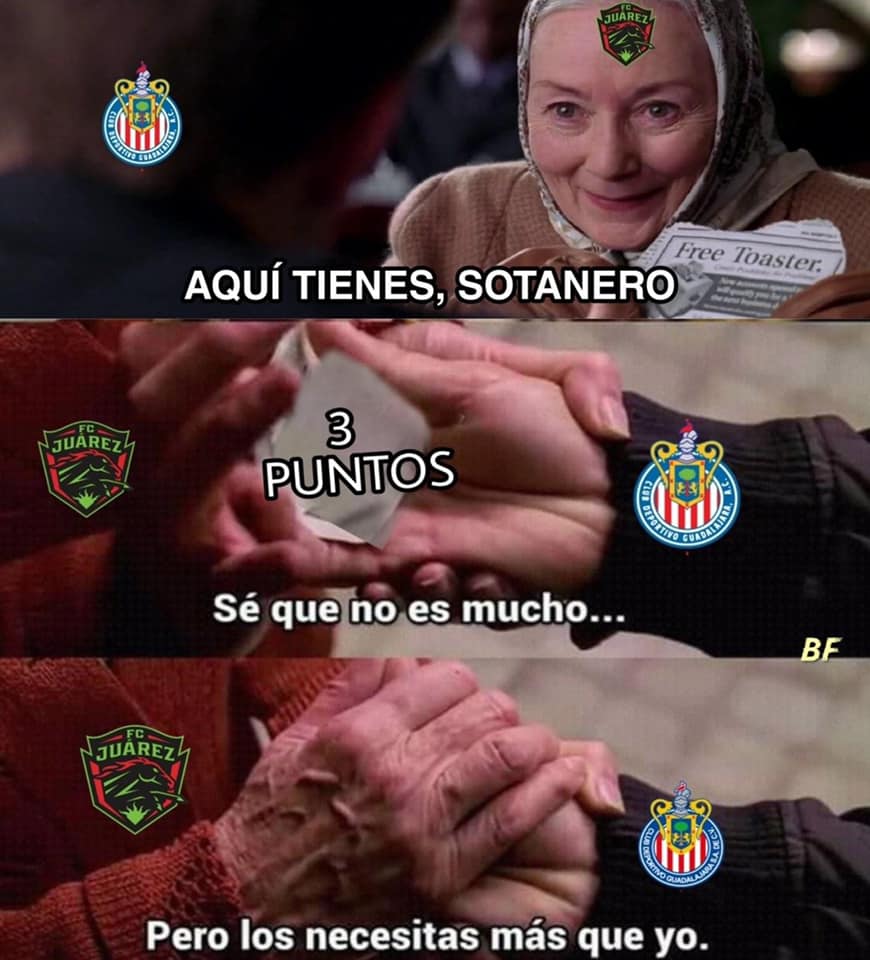 Qué alma tan caritativa de Bravos viendo a un equipo tan fregado.