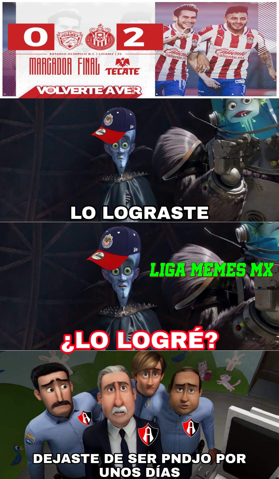 Nadie da crédito, pero sí, Chivas ya supo lo que es ganar en este torneo.