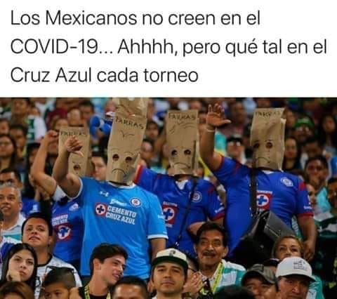 Cruz Azul es un mito urbano, el coronavirus sí es real. ¡Cuídense todos!