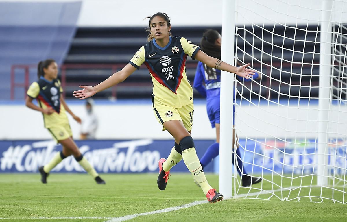 Con goles de Jen Muñoz y Dani Espinoza, las Águilas arrancaron con el pie derecho el Torneo Guard1anes 2020 de la liga femenil en México. (Imago7)