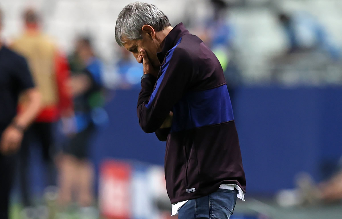 Setién no renuncia y piensa en el futuro con Barcelona (FOTO: AFP)