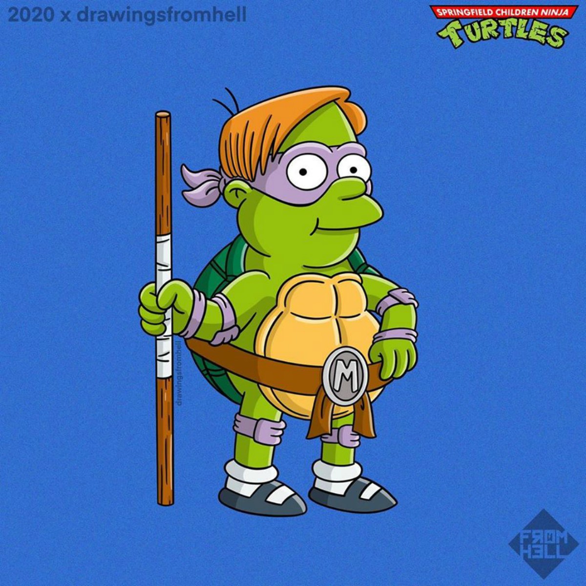 Martin Prince como Donatello (Instagram: @Drawingsfromhell)