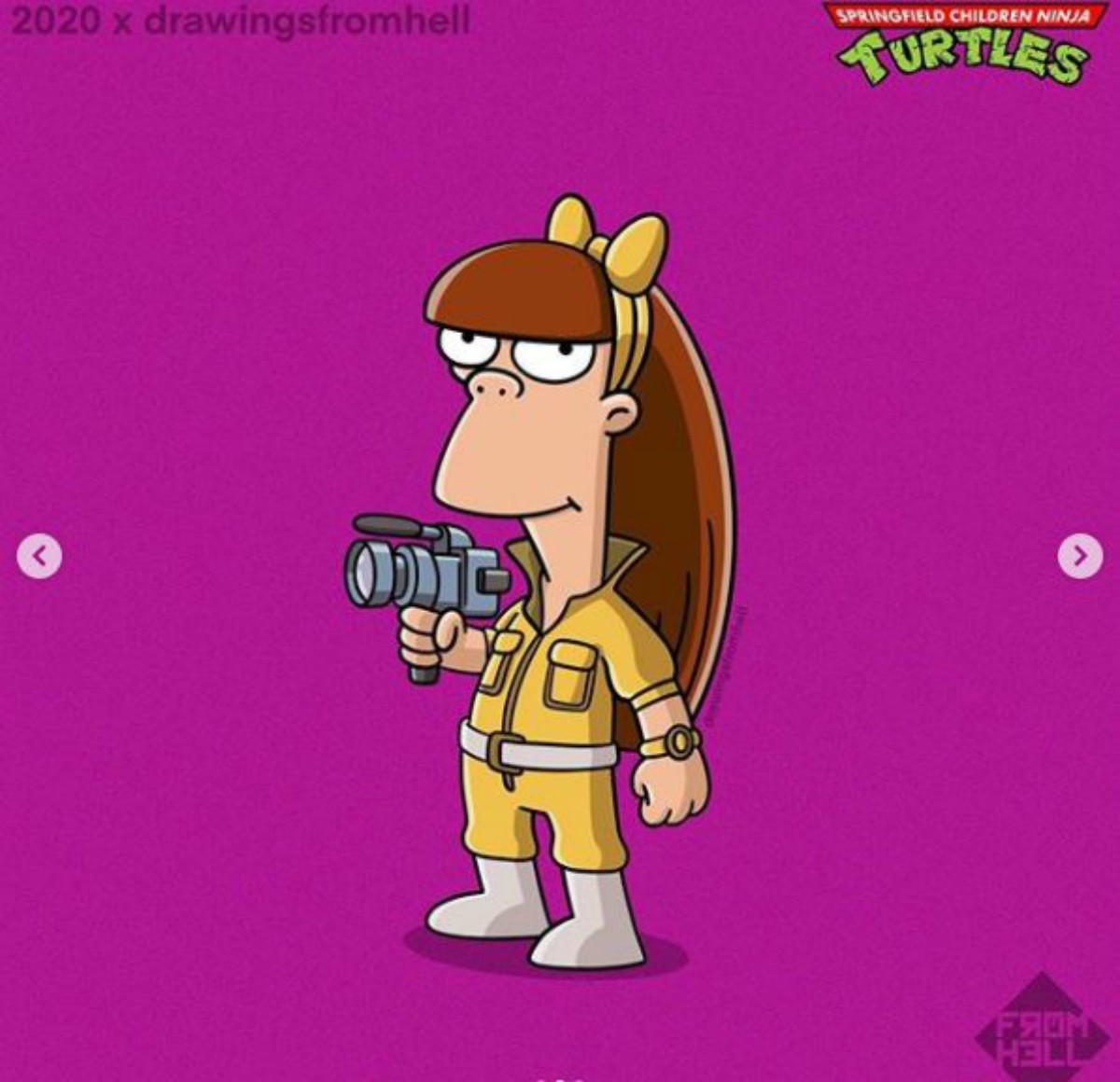 Sherri como April O'Neil (Instagram: @Drawingsfromhell)