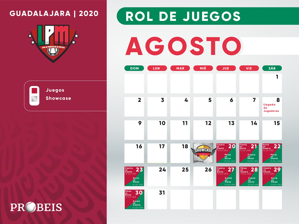 Calendario Liga de Prospectos de ProBeis