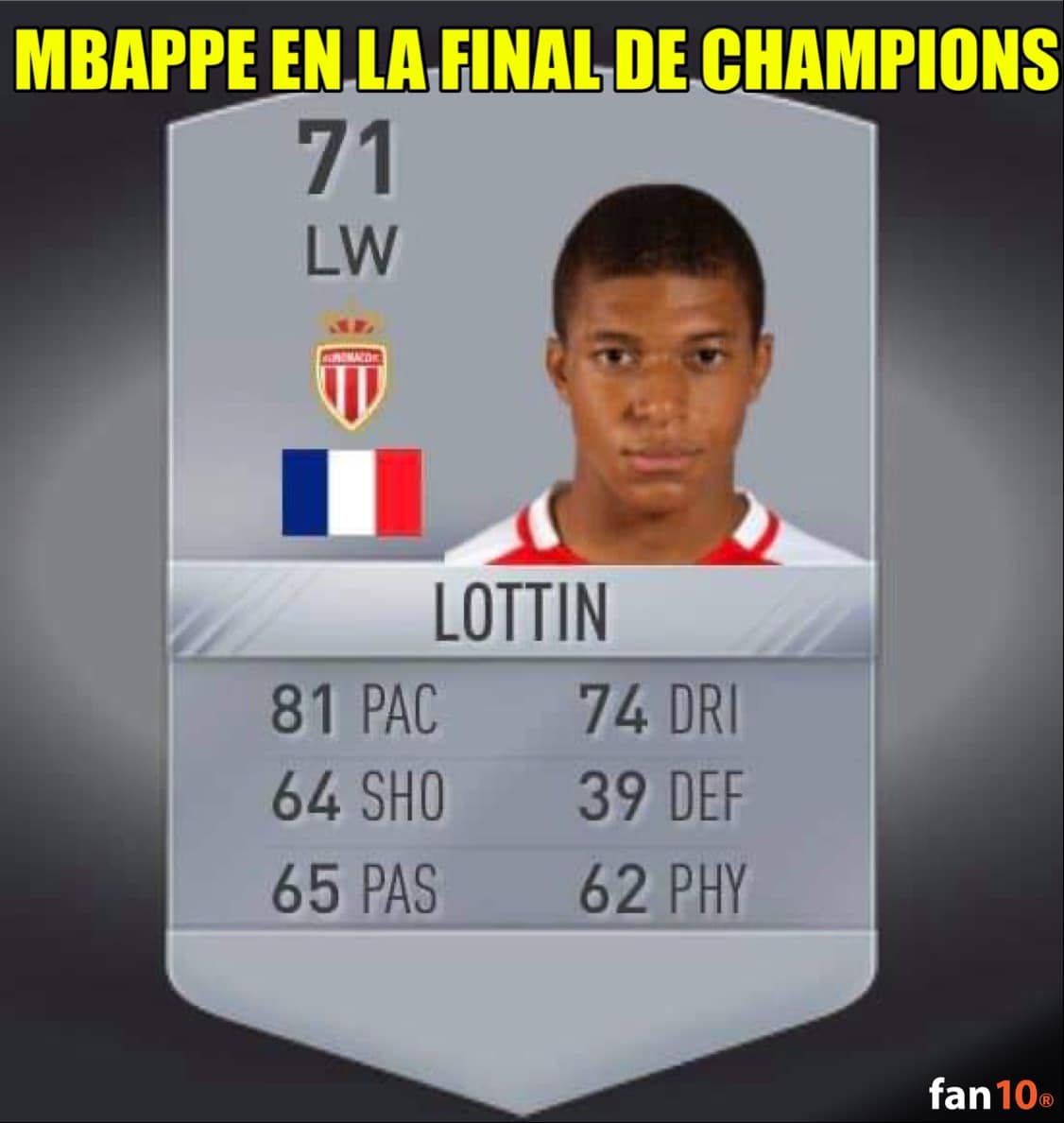 Mbappé en modo FIFA 2016 para la Final, un fantasma.