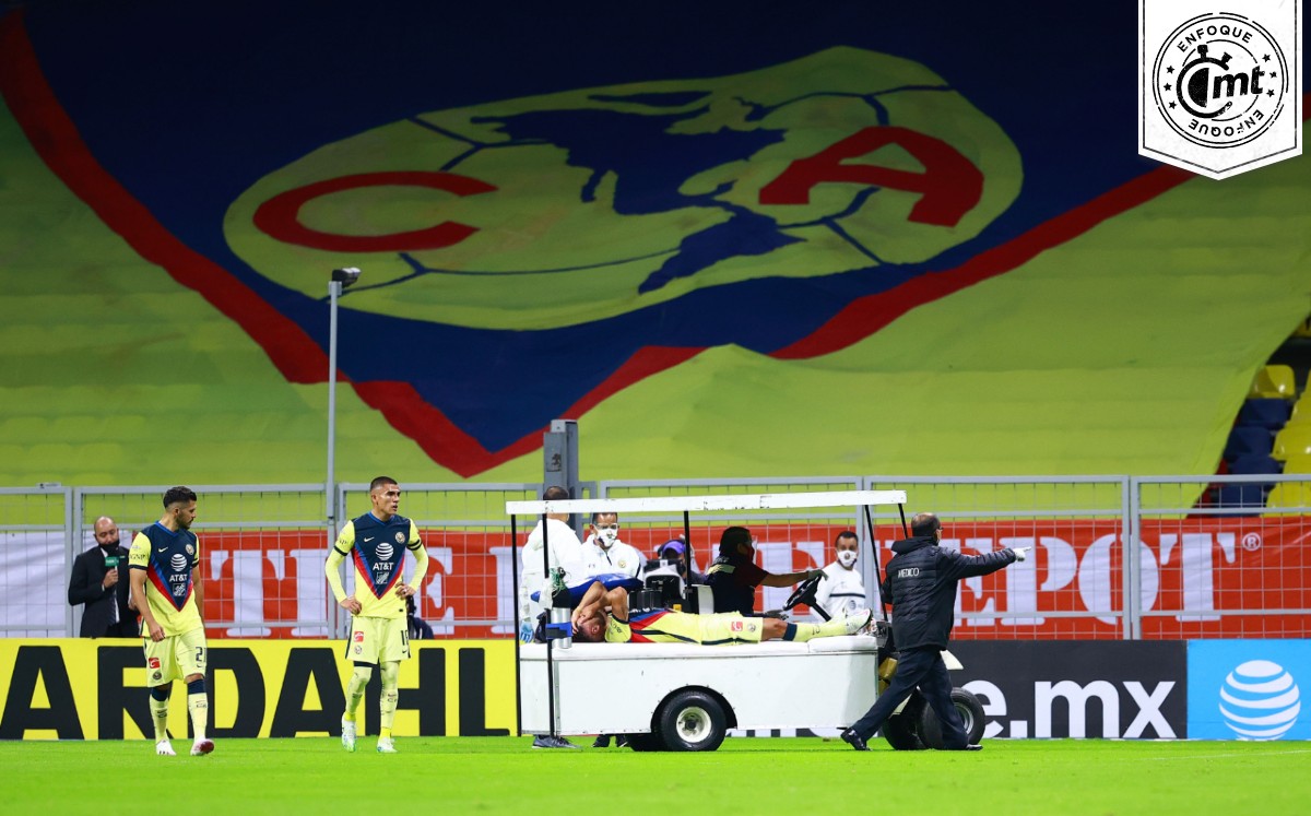 Bruno Valdez fue el caso más reciente de una lesión grave con el América. Foto: AFP