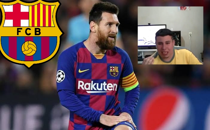 Messi se va de Barcelona y aficionado llora desconsolado en un video