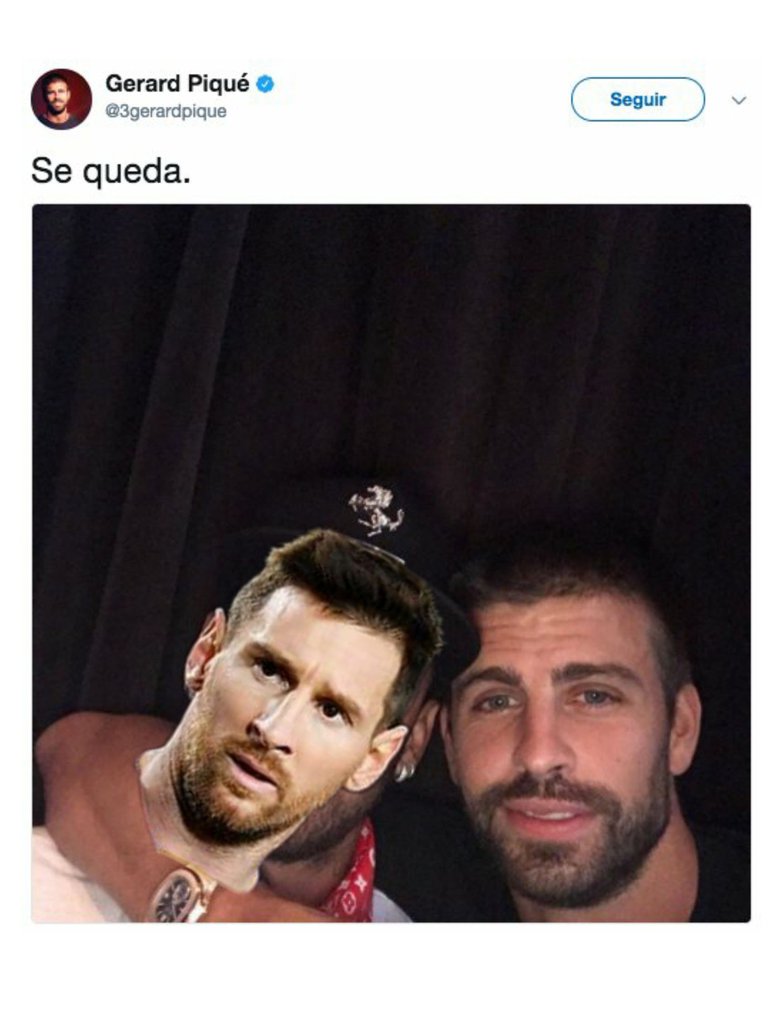 Piqué nunca le atina a nada y en una de esas él también se va del Barcelona.