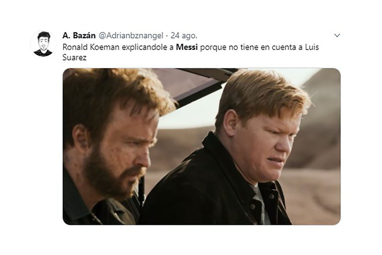 Messi no se parece, pero Koeman anda de la misma rodada.