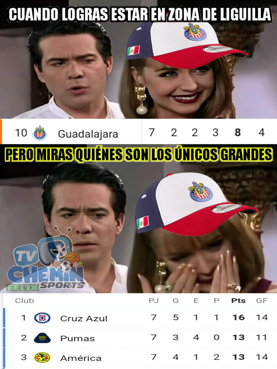 Mientras los grandes ganan y están arriba, la mentira de Guadalajara no pasa del cero.