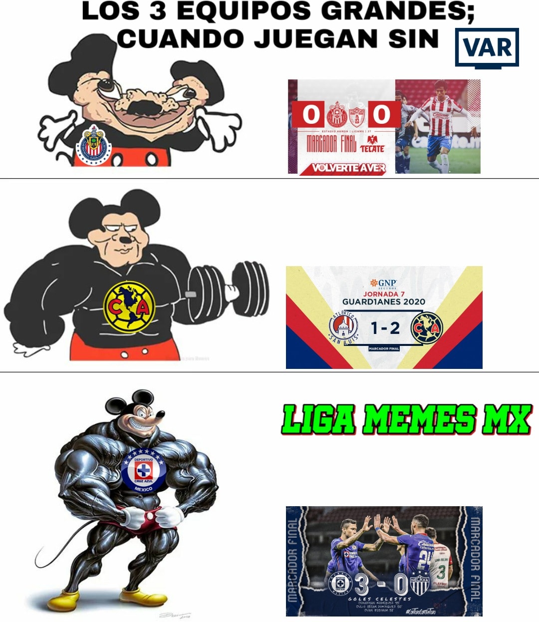 Mientras los grandes ganan y están arriba, la mentira de Guadalajara no pasa del cero.