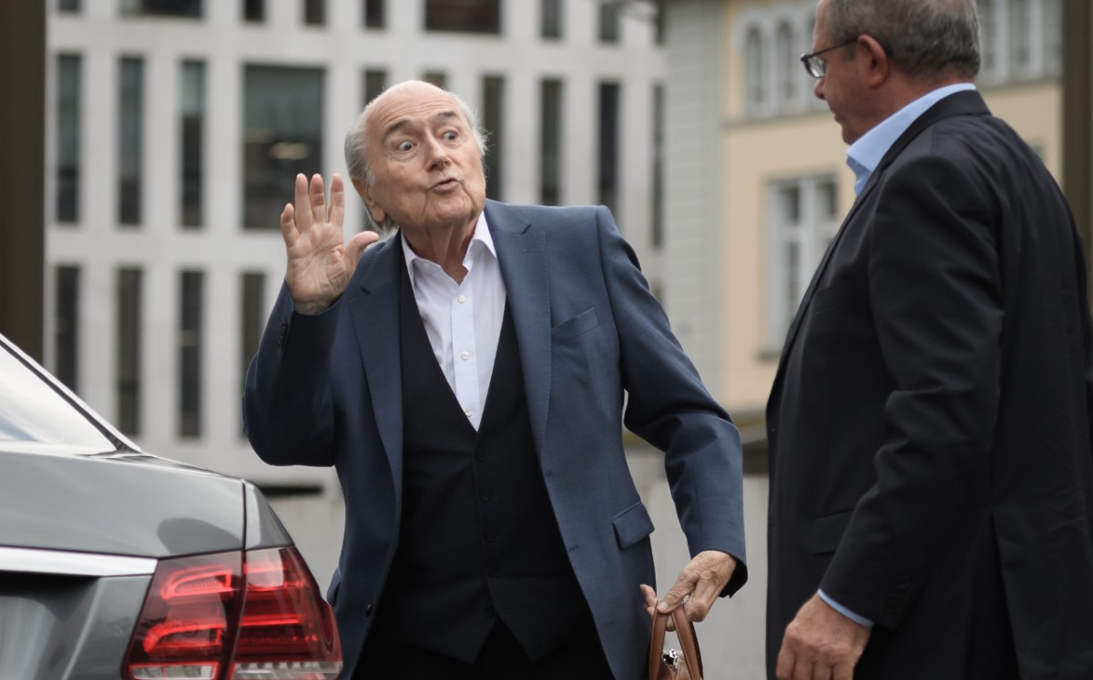 Blatter, a su llegada ante la justicia suiza. Foto: AFP