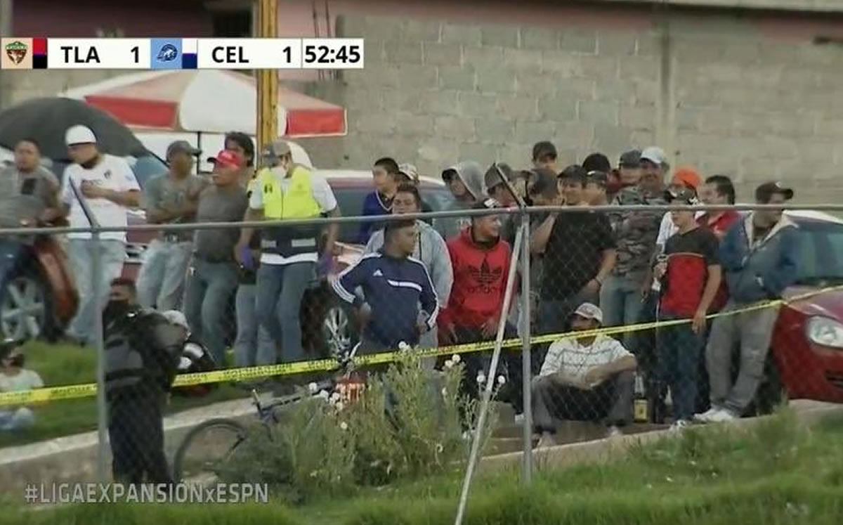 Aficionados pudieron ver el juego entre Tlaxcala y Celaya. (Captura)