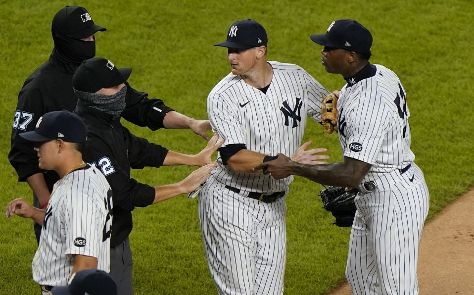 Chapman ya ha sido suspendido por un pitcheo al área de la cabeza. (Foto: AP)