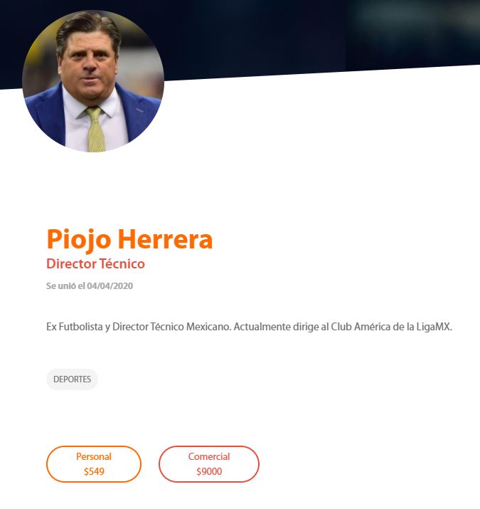 Además de entrenar al América, el Piojo también se dedica a grabar comerciales