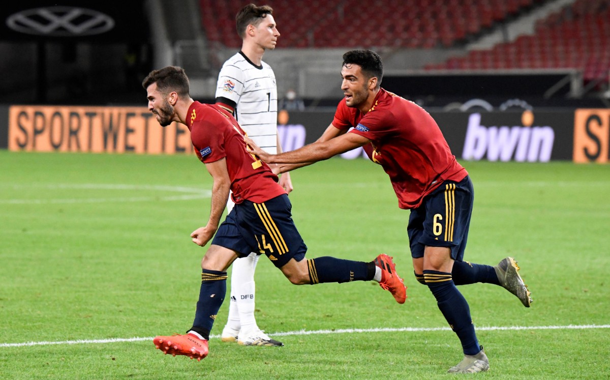 José Luis Gayá celebró eufórico el gol del empate ante Alemania. FOTO: AFP.