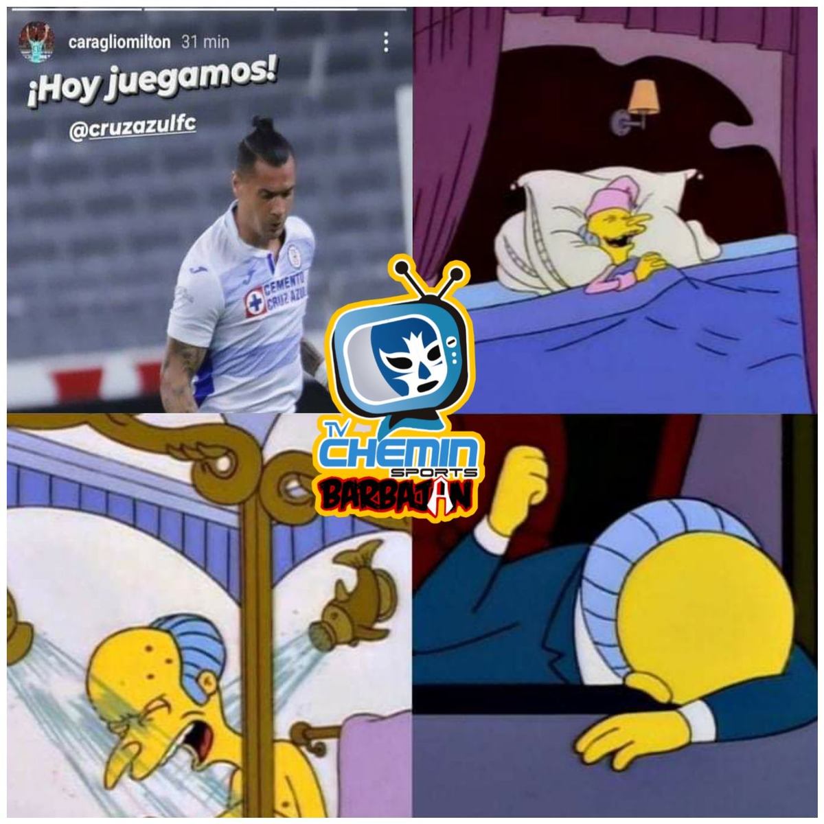 ¡Qué bueno que Caraglio es futbolista! Porque en eso de conjugar verbos no da una.