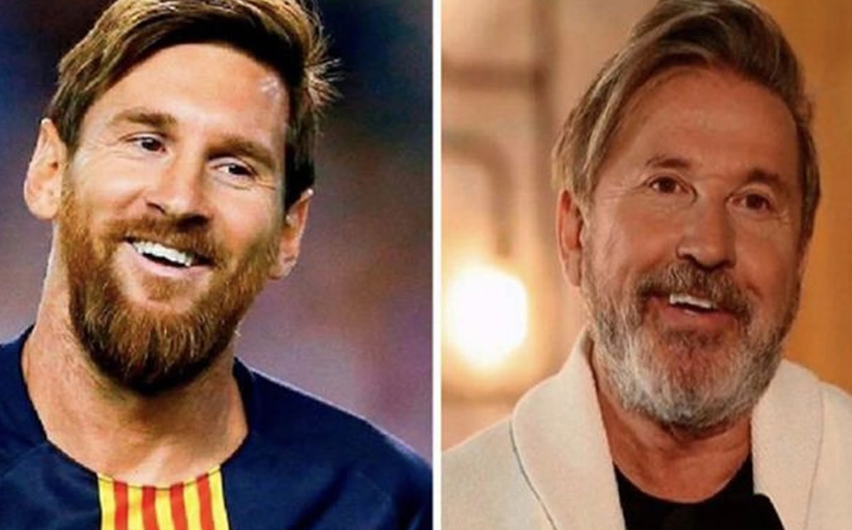 Messi y Ricardo Montaner.