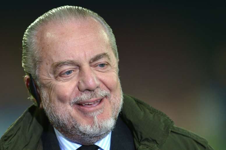 El presidente del Napoli fue diagnosticado con covid-19. Foto: AFP