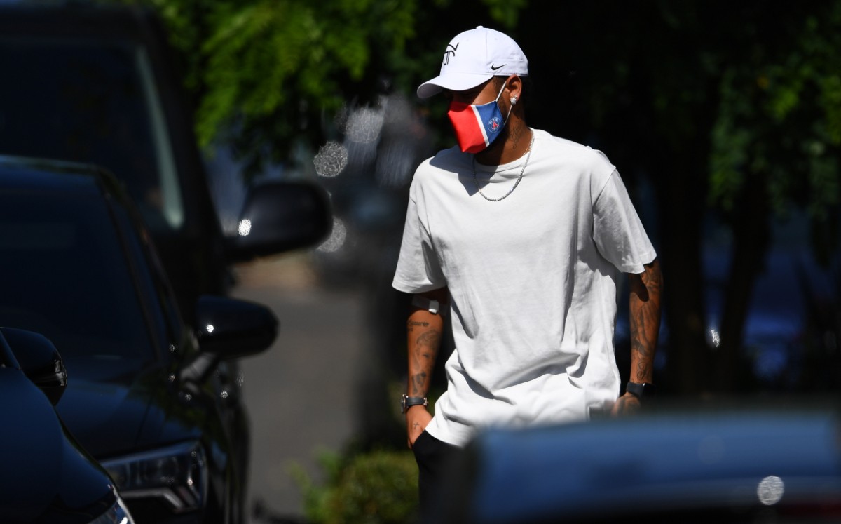 Neymar volvió a las prácticas del PSG. Foto: AFP