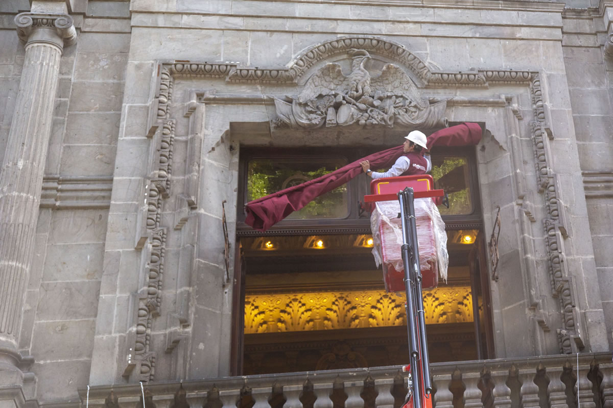 El Balcón Presidencial donde AMLO realizará el grito. (Foto: Milenio)