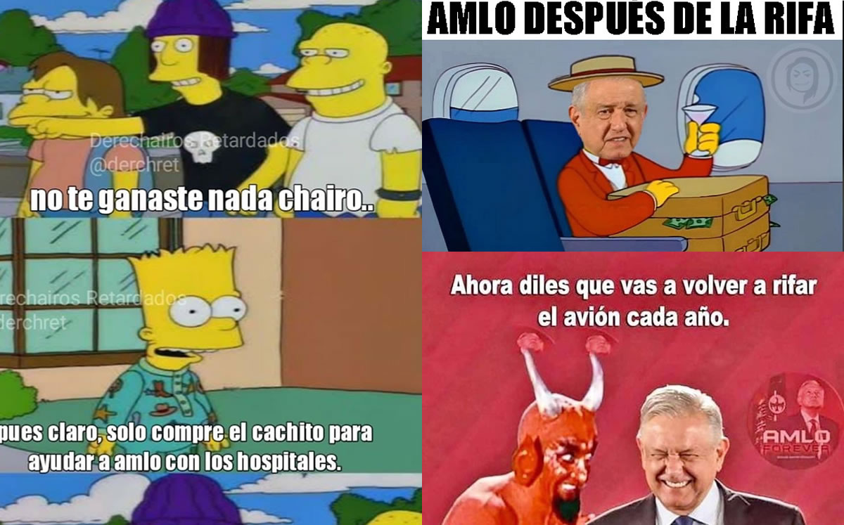 Memes de la rifa del avión presidencial.