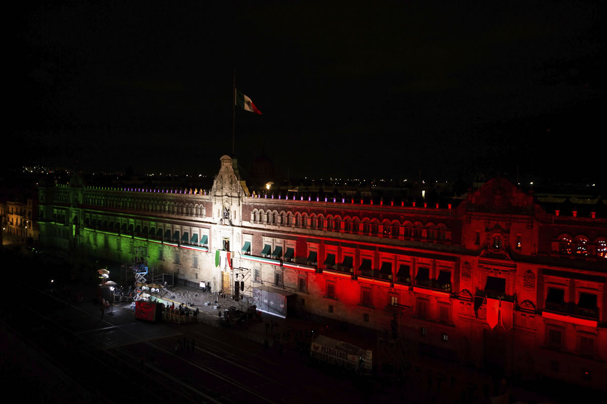 Palacio Nacional, el sitio donde Andrés Manuel López Obrador da el grito. (Foto:  AP)