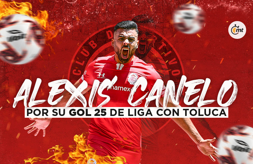 Alexis Canelo va por 25 goles de Liga con Toluca (Imagen: MT)