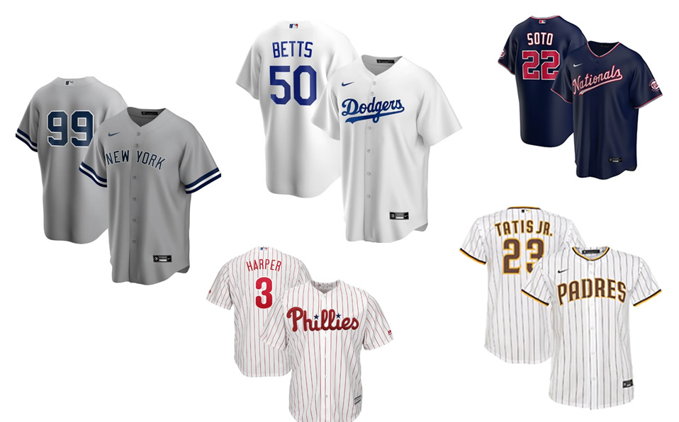 Los 20 jerseys más vendidos en MLB