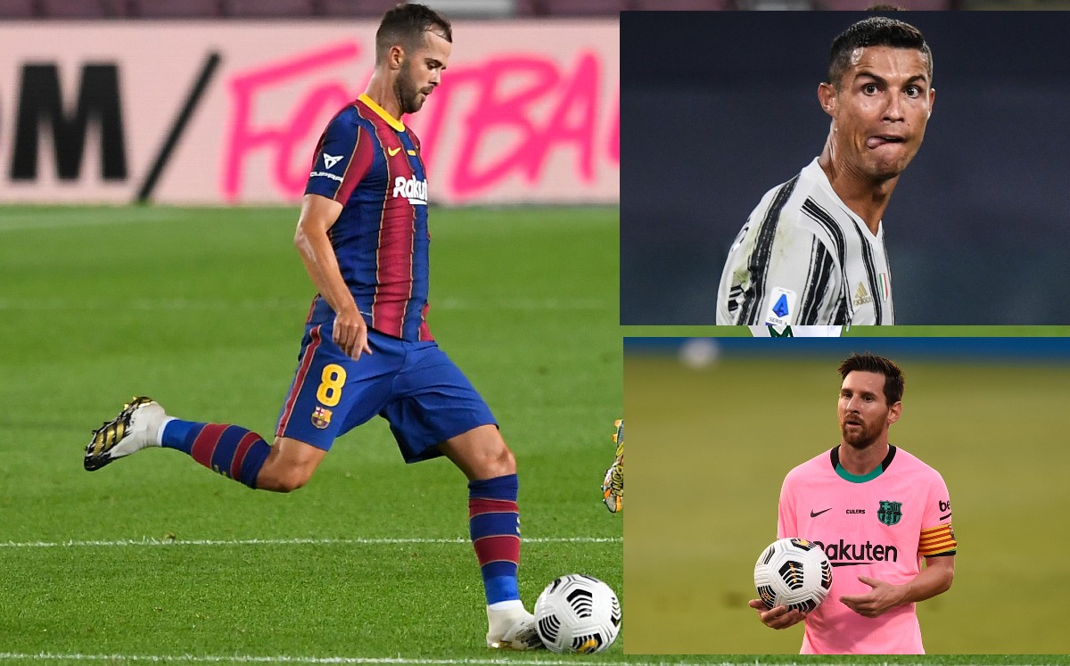 Miralem Pjanic ya se estrenó con la playera culé. FOTOS: AFP.