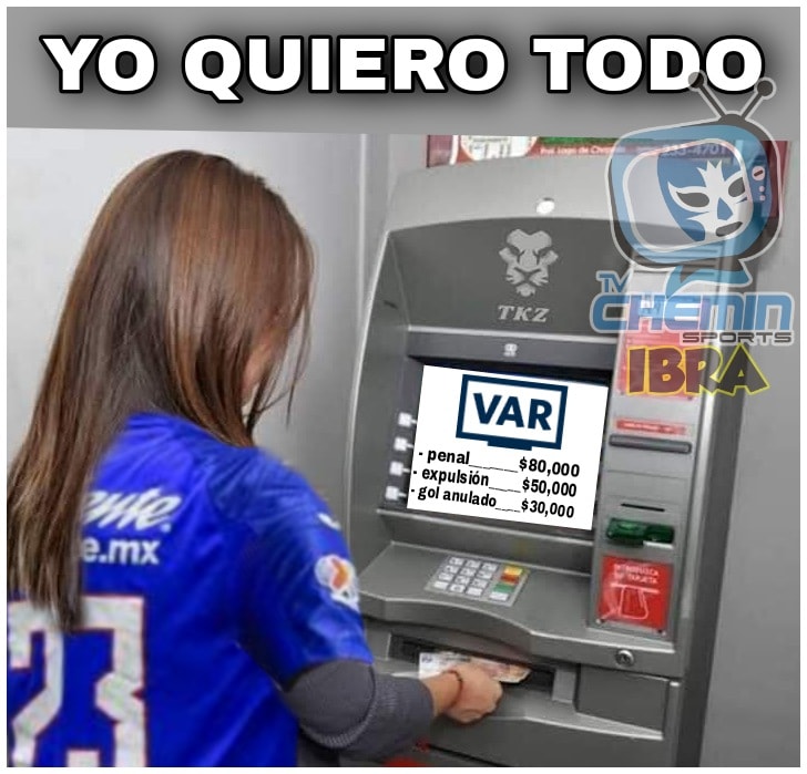 No pasó la Tarjeta Azul en el cajero para que el VAR los ayudara.