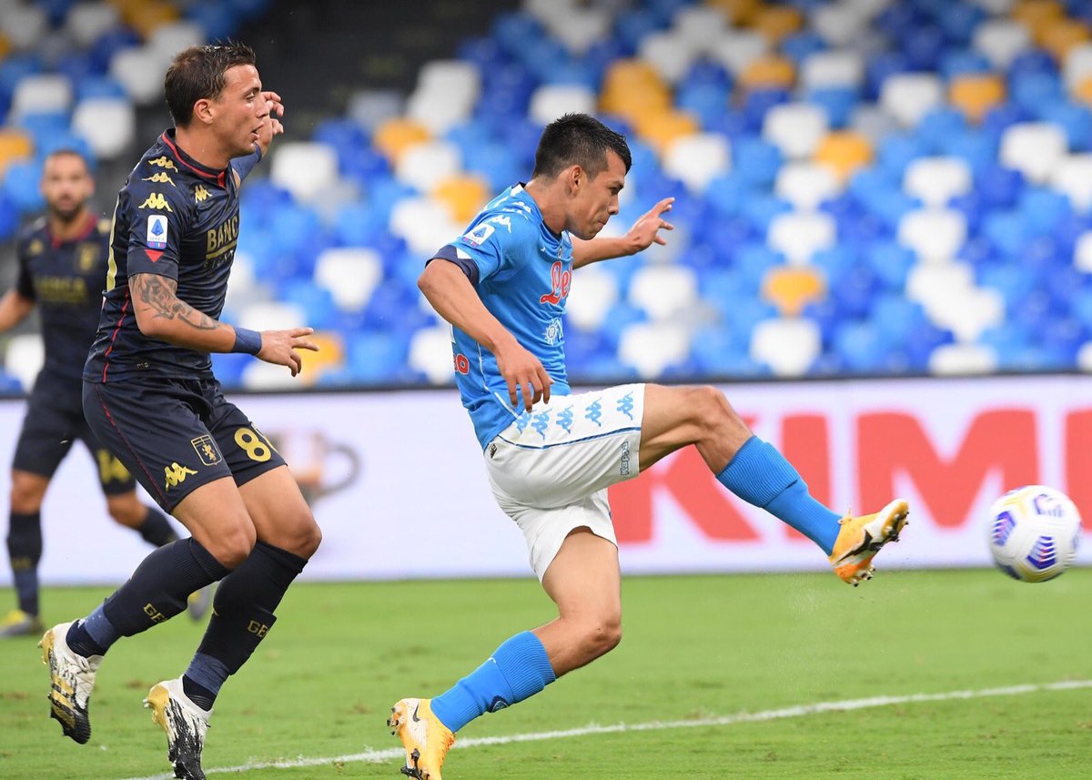 Hirving Lozano se destapó con doblete en la victoria del Napoli