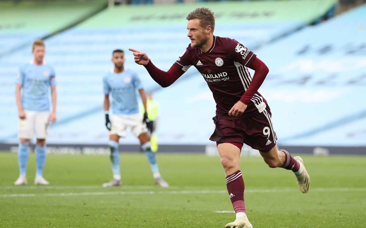 Jamie vardy se destapó con un triplete ante el City. (Foto: AFP)